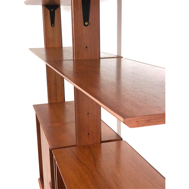 Metal Vintage Double-Sided Bookcase with 2 Bays, Italy, 1960s For Sale - Image 7 of 13