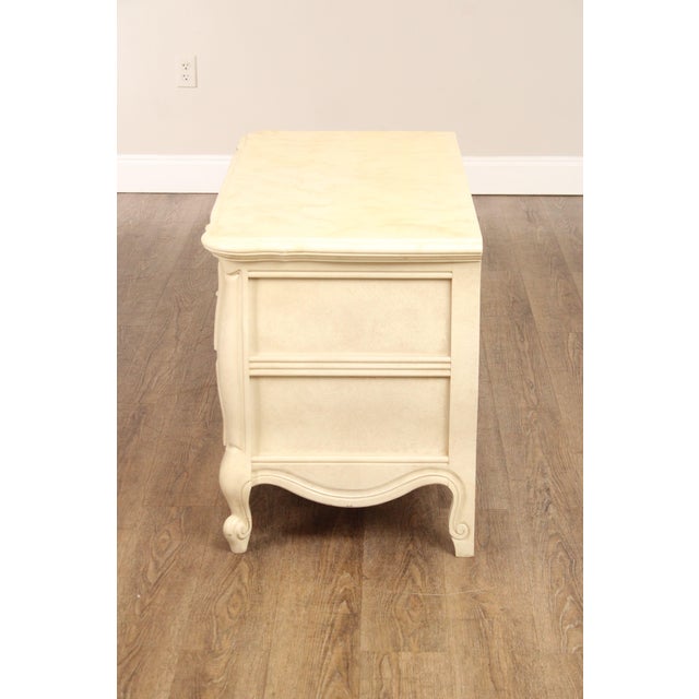 Wood Union National French Provincial Style Pair of Painted Commodes For Sale - Image 7 of 18