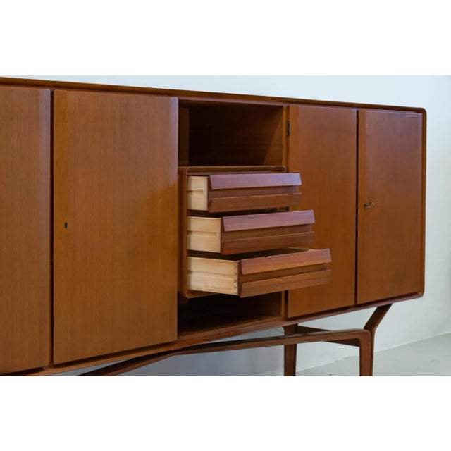 Wooden Sideboard with Doors and Drawers from Galleria Mobili Darte, Italy, 1950s For Sale - Image 14 of 17