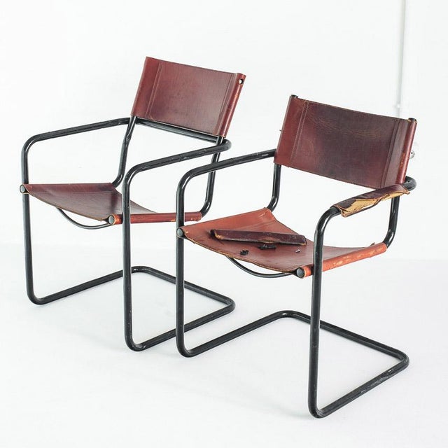 Cantilever Chair Model Mg5 in Leather by Matteo Grassi, Italy, 1990s For Sale - Image 14 of 16