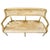 Late 20th Century French Neoclassical Louis XVI Style Giltwood & Painted Settee With Champagne Velvet Upholstery For Sale In San Diego - Image 6 of 10