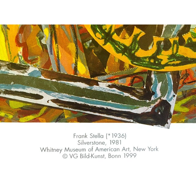 Orange Frank Stella Vintage 1999 Pop Art Lithograph Calendar Print " Silverstone " 1981 For Sale - Image 8 of 10