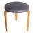 Vintage Aalto Stool Model 60 With Upholstered Top For Sale