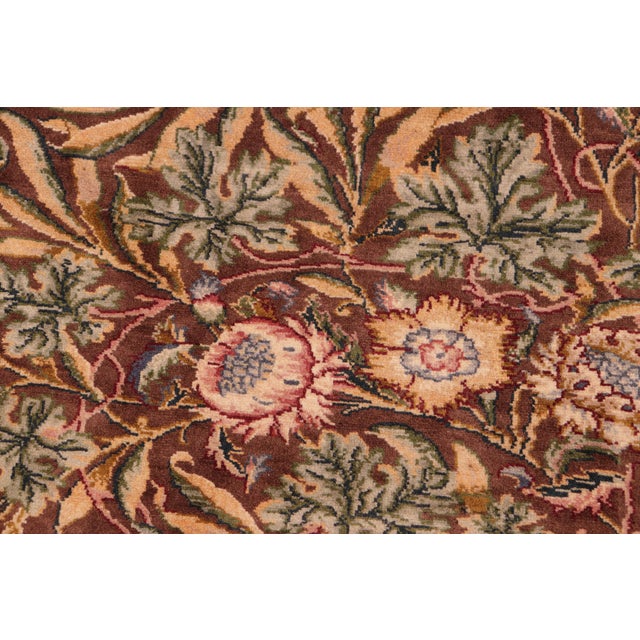 Shabby Chic 1990's Pak-Persian Brown/Gold Wool Rug - 8'3'' X 9'5'' For Sale - Image 4 of 9