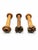 A charming set of three antique solid wood textile mill bobbins dating from the late 19th to early 20th century, circa...