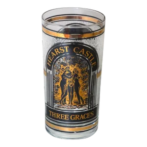 Vintage Hearst Castle Collectible Highball Glass With the 3 Graces San Simeon Ca