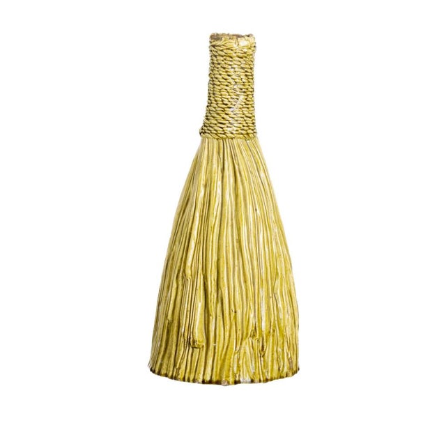 Yellow Earthenware Bottle from Caldas Da Rainha For Sale - Image 8 of 8