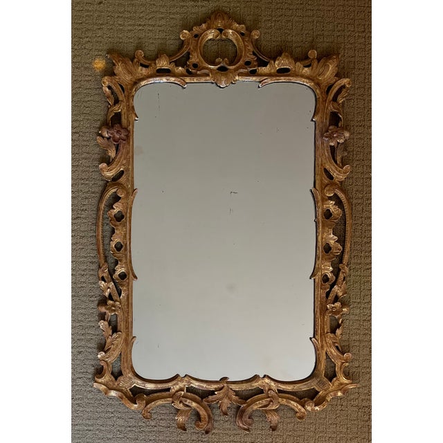 Antique 18th Century English George III Chinese Chippendale Carved Giltwood Mirror For Sale - Image 10 of 12