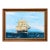 2018 Signed "Brennan" Folk Art Maritime Sailing Ship Painting in Ornate Frame For Sale