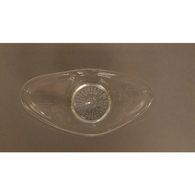 1960s Mid-Century Modern Clear Glass Sculptural Bubble Base Candy Bowl For Sale - Image 9 of 13