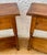 Brown Oak Nightstands with Drawers, 1920s, Set of 2 For Sale - Image 8 of 10