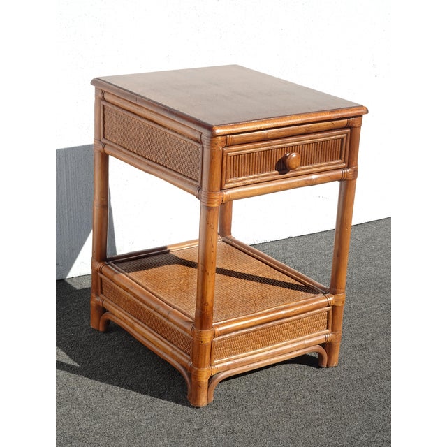 Gorgeous Side Table Nightstand in Good Vintage Condition. Solid and Firm. Wear is usual for its age. Please study the...
