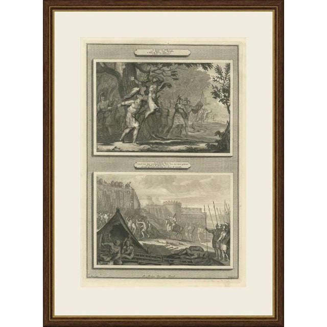This original copperplate engraving from Pieter Mortier's illustrated Bible, Amsterdam circa 1700, shows two biblical...