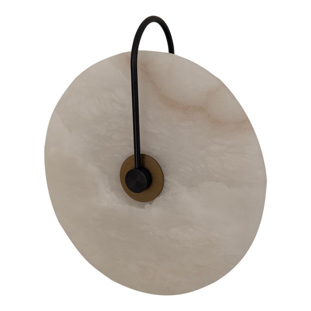 Allied Maker Ada Aperture Alabaster Sconce For Sale