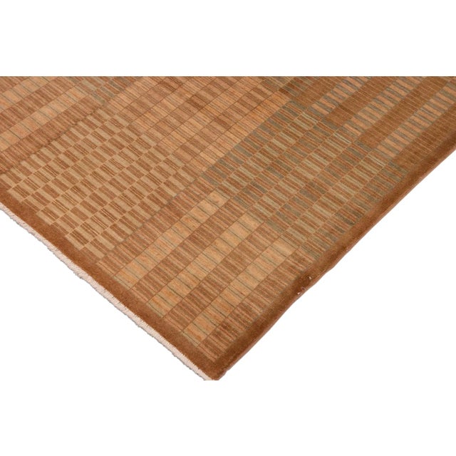 1980s 1980s Boho Chic Gabbeh Brown/Beige Wool Rug - 10'0" X 13'4" For Sale - Image 4 of 9