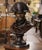 Decorate a man's study or office with this elegant antique bust of Napoleon. Crafted in Italy and standing on a circular...