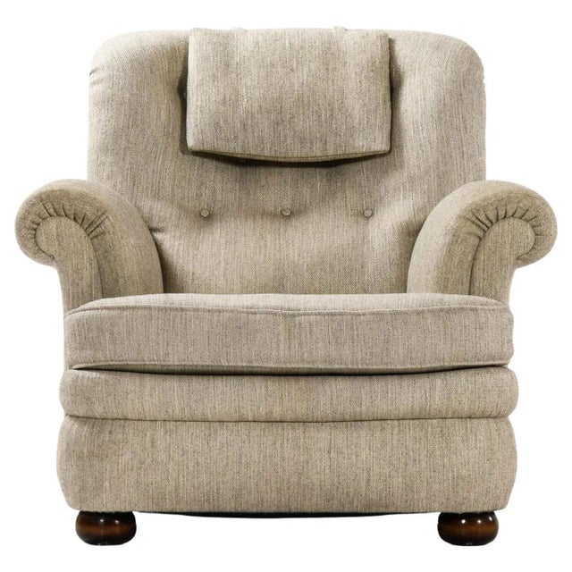 Easy chair in beech and original fabric by josef frank, 1934 additional information: material: beech and original fabric...