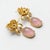 Not Yet Made - Made To Order Lotus Rose Quartz Drop Earrings, Pair For Sale - Image 5 of 9