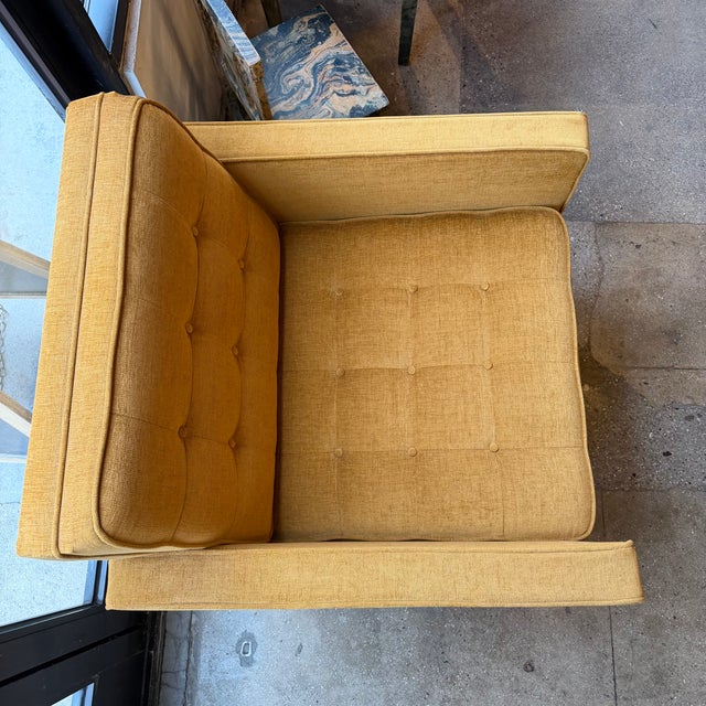 Metal Original 1960's Steelcase Upholstered Armchair For Sale - Image 7 of 9