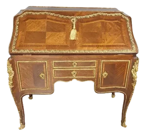 Antique French Kingwood Parquetry Bureau