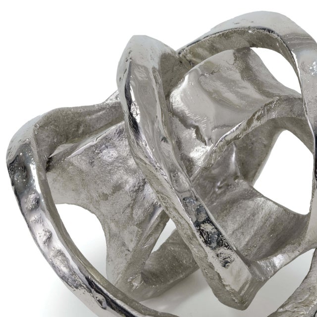 Traditional Regina Andrew Metal Knot in Polished Nickel For Sale - Image 3 of 5