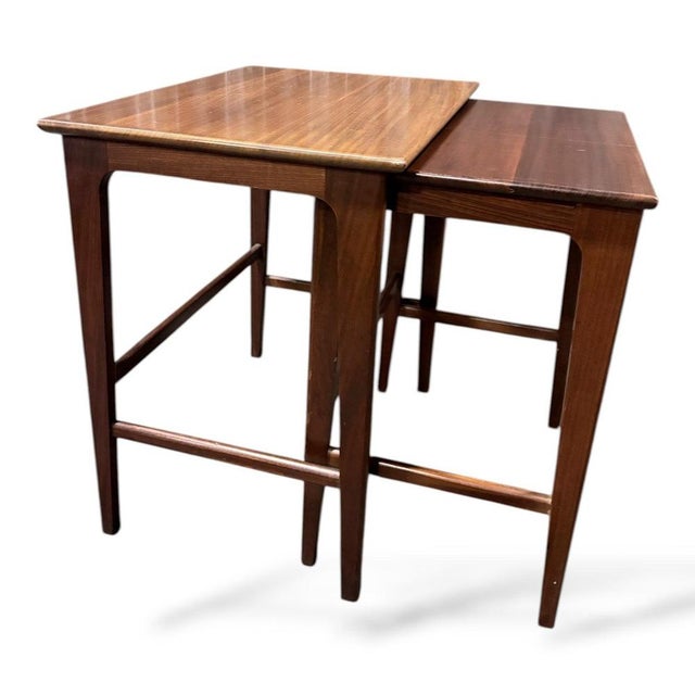 Mid-Century Modern Teak Nesting Tables by John Herbert, 1960s, Set of 2 For Sale - Image 4 of 7