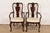 An outstanding pair of Queen Anne style armchairs or dining captain chairs By Ethan Allen USA, Late 20th Century Solid...