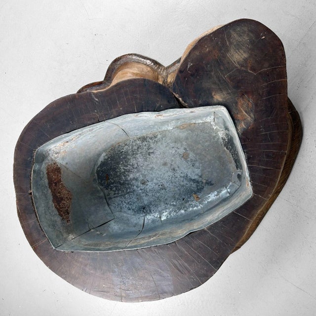 Antique Japanese Wooden Hibachi, 1890s For Sale - Image 6 of 18