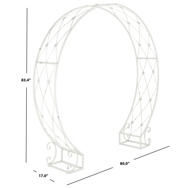 Contemporary Mizell Moon Gateway - Antique White For Sale - Image 3 of 10
