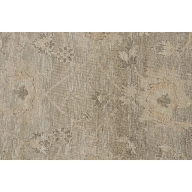 2010s Rug & Kilim’s Oushak Style Oversized Rug in Greige With Floral Pattern For Sale In New York - Image 6 of 7