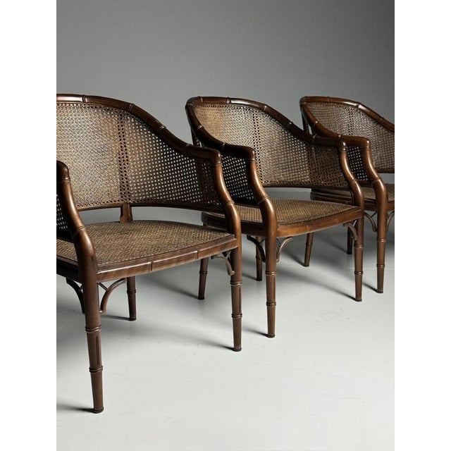 Vintage Faux Bamboo Chairs, Set of 4 For Sale - Image 3 of 18