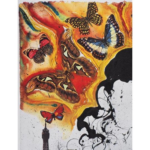 Salvador Dalí, Paris, SNCF Butterfly Suite, Original Lithograph For Sale - Image 4 of 8