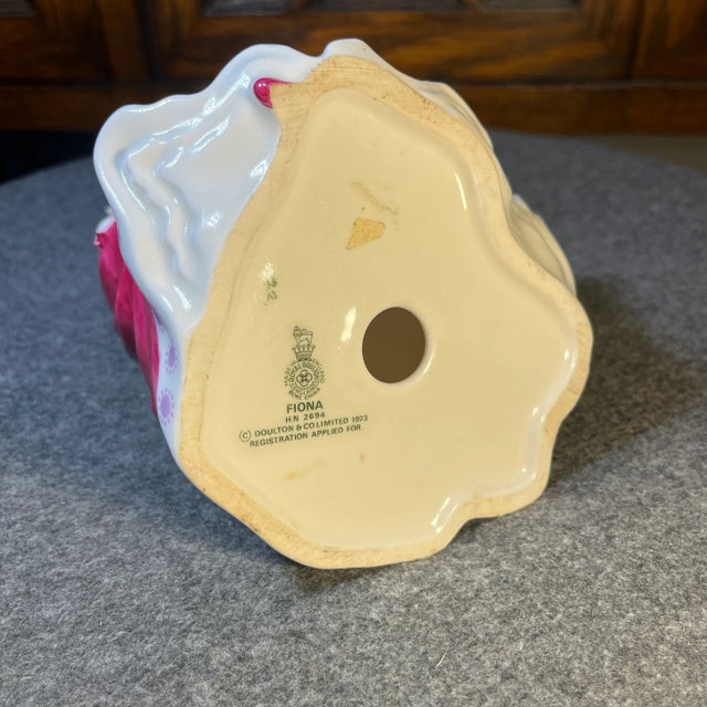 Ruby Red 1970s Royal Doulton Porcelain Figurine, Fiona Hn2694 For Sale - Image 8 of 8