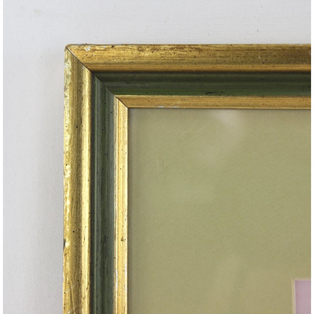 Paint Vintage Hand-Painted Plant Specimen Watercolor Freesia Flower (With Frame). Signed in the Lower Right Corner For Sale - Image 7 of 9