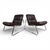Mid-Century Modern Lounge Chairs in Brown Leather by Gerd Lange for Drabert, 1970s, Set of 2 For Sale - Image 3 of 18