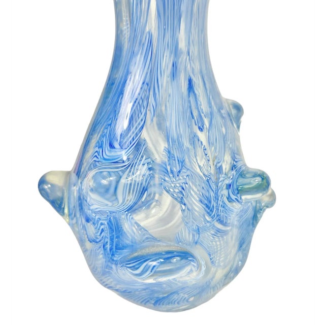 1950s Murano Glass Baby Blue Vase Chairish