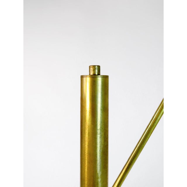 Mid Century Style Italian Brass and Marble Floor Lamp With Three Arms ...