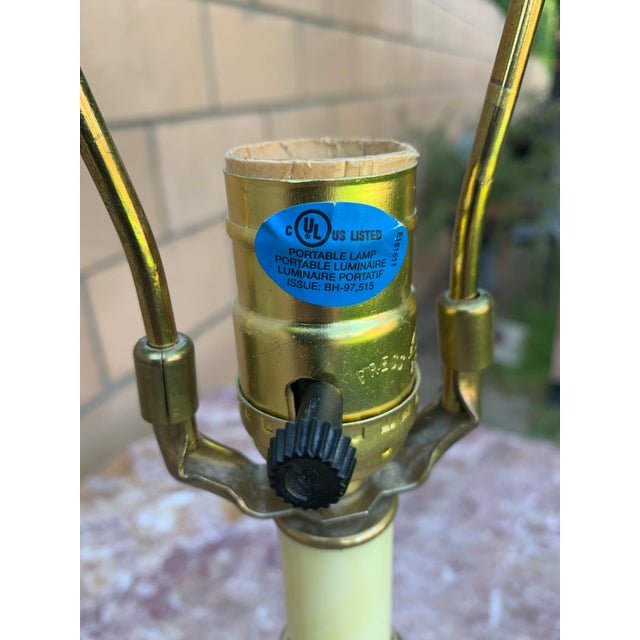 Brass Brass French Style Candlestick Lamps a Pair For Sale - Image 8 of 11