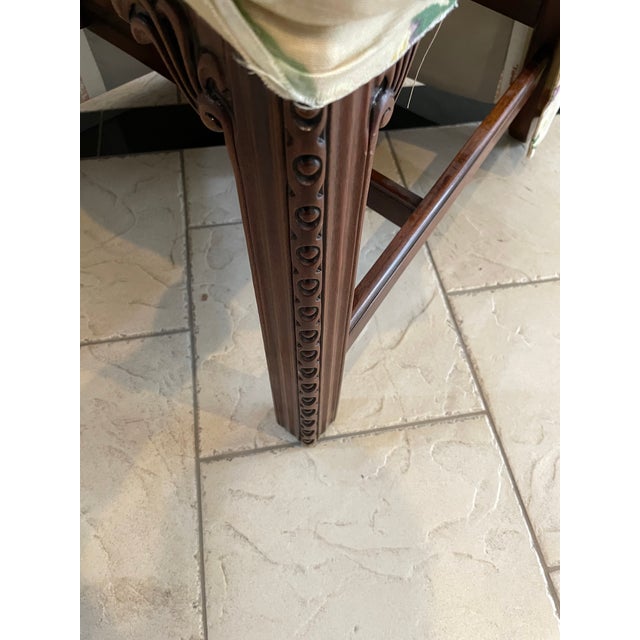 Vintage 1960s French Revival Skirted Dining Chairs in Brunschwig & Fils Fabriano Fabric — Pair For Sale - Image 10 of 11