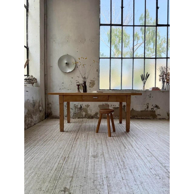 Oak Farmhouse Table, 1950s For Sale - Image 8 of 18