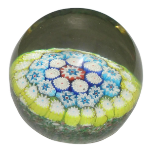 Mid-20th Century Large Murano Glass Millefiori Paperweight