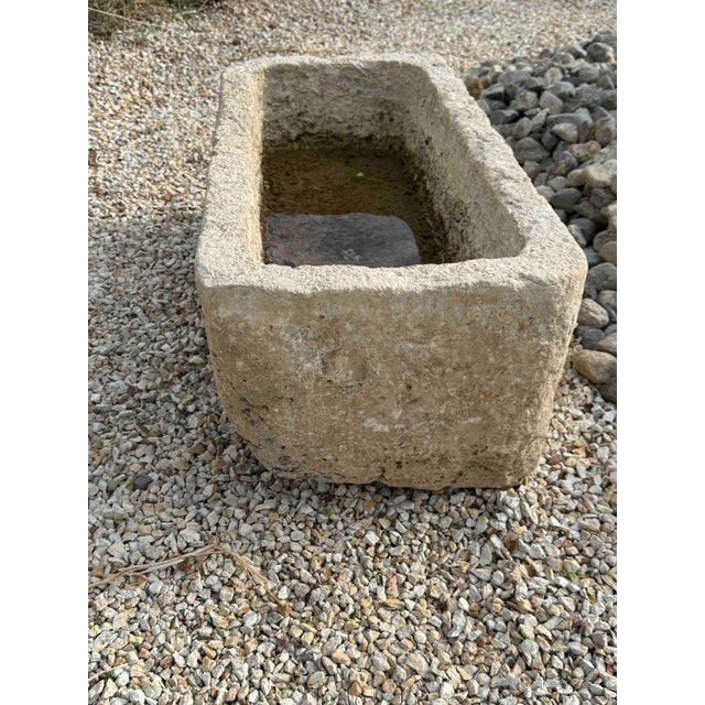 Antique French Limestone Trough For Sale In Austin - Image 6 of 6