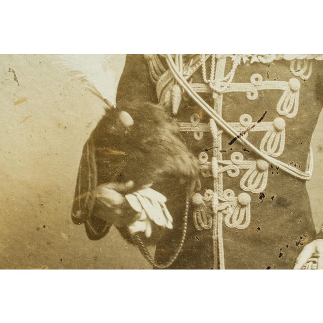 Brown Large Antique Edwardian Signed Framed Presentation Photograph Photo British Military Officer Uniform English Home Decor For Sale - Image 8 of 16