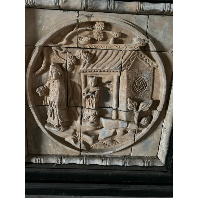 Stone Chinese Stone Carving in Shadow Box For Sale - Image 7 of 13