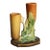 Roseville Art Pottery Brown Double Bud Vase With Thornapple Pattern C1937 For Sale