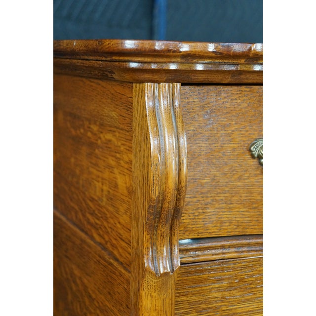1990s Lexington Victorian Sampler Collection Oak 391-307 Door Chest Tall Dresser 52" For Sale - Image 18 of 18