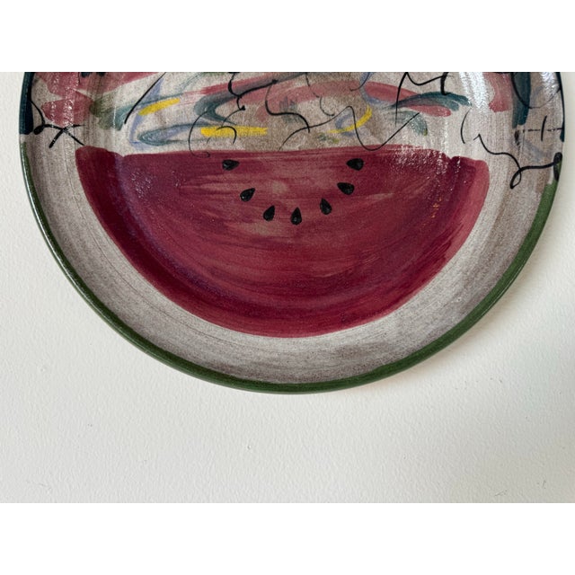 Postmodern 1980's Margaret Postmodern Hand Painted Ceramic Pottery Wall Art For Sale - Image 3 of 7