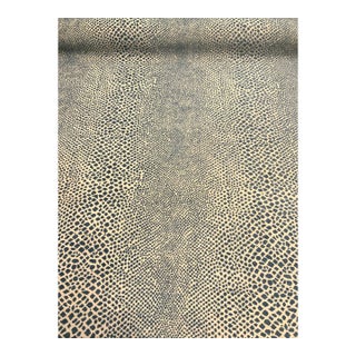 Kravet Smart: 34321.516 Cream and Blue Cut Chenille Animal Print Designer Fabric - 6 Yards For Sale