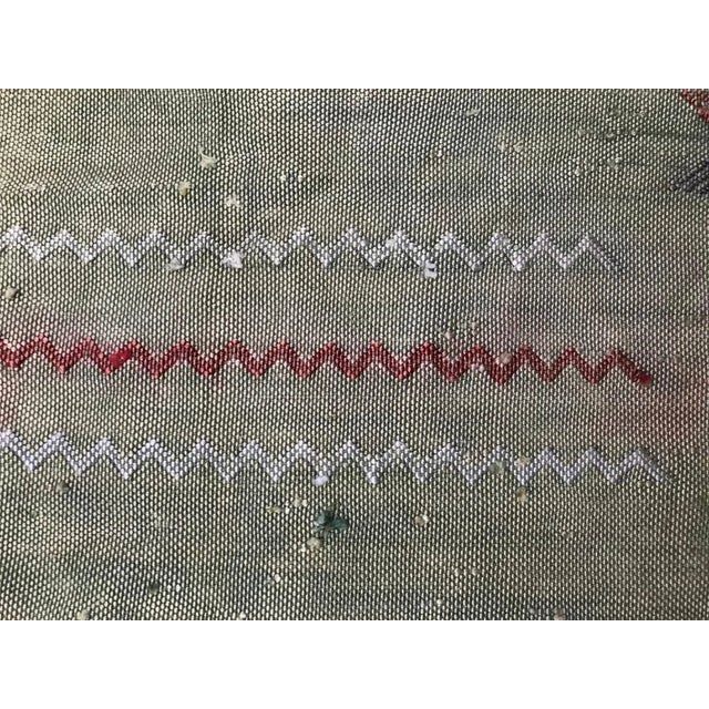 Native Moroccan Flat Silk Rug For Sale - Image 6 of 10