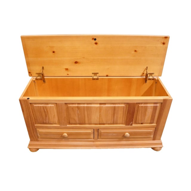 Broyhill Furniture Fontana Collection Solid Pine 28" Blanket Hope Chest W. Drawers For Sale In Kansas City - Image 6 of 14